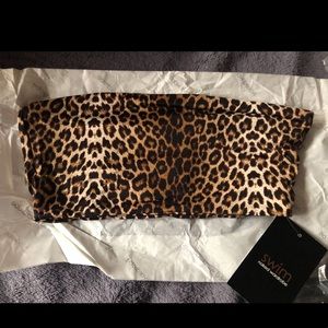 Naked wardrobe rich beach bandeau swim top